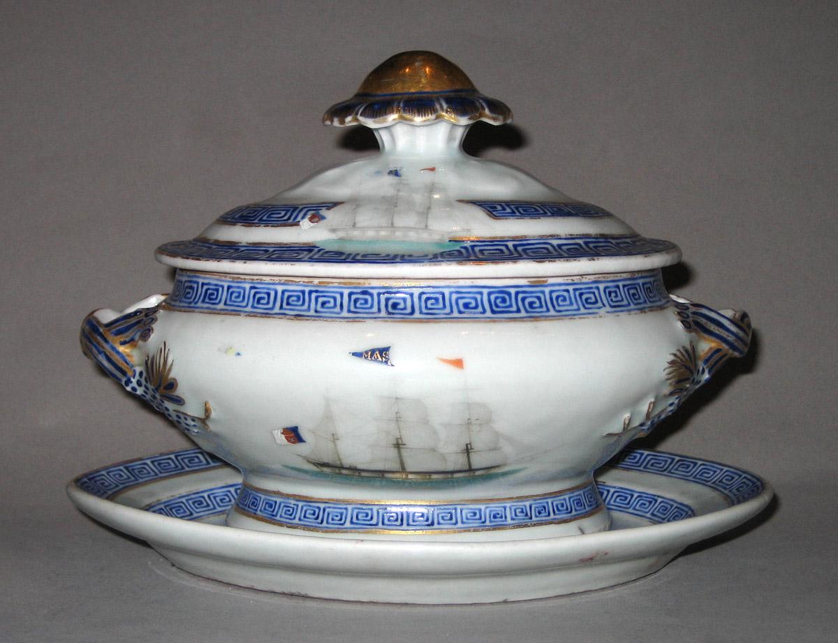 1960.0326.029 A-C Porcelain Tureen and Stand