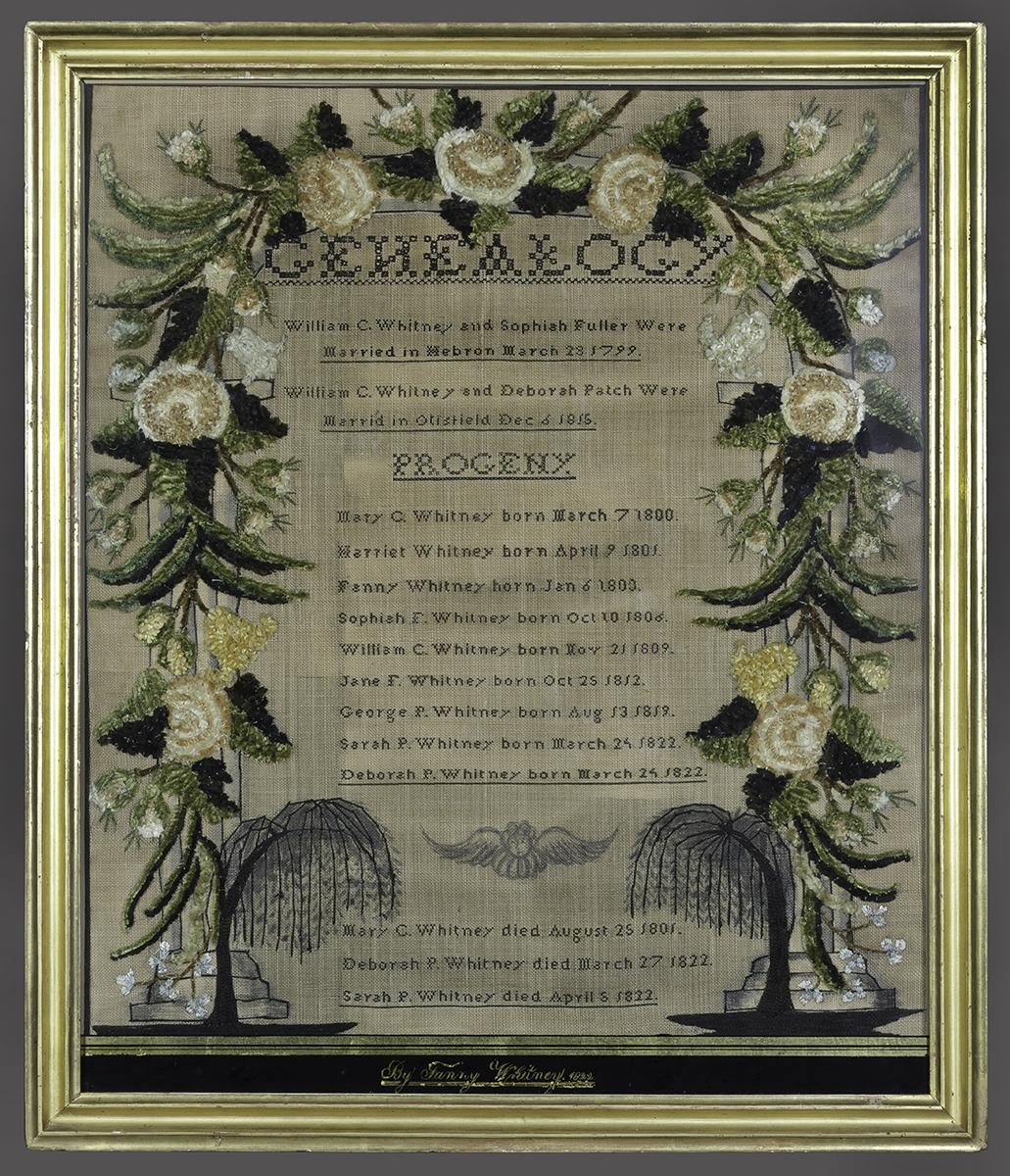 1960.0327.003 A-C Sampler, Frame and Glass