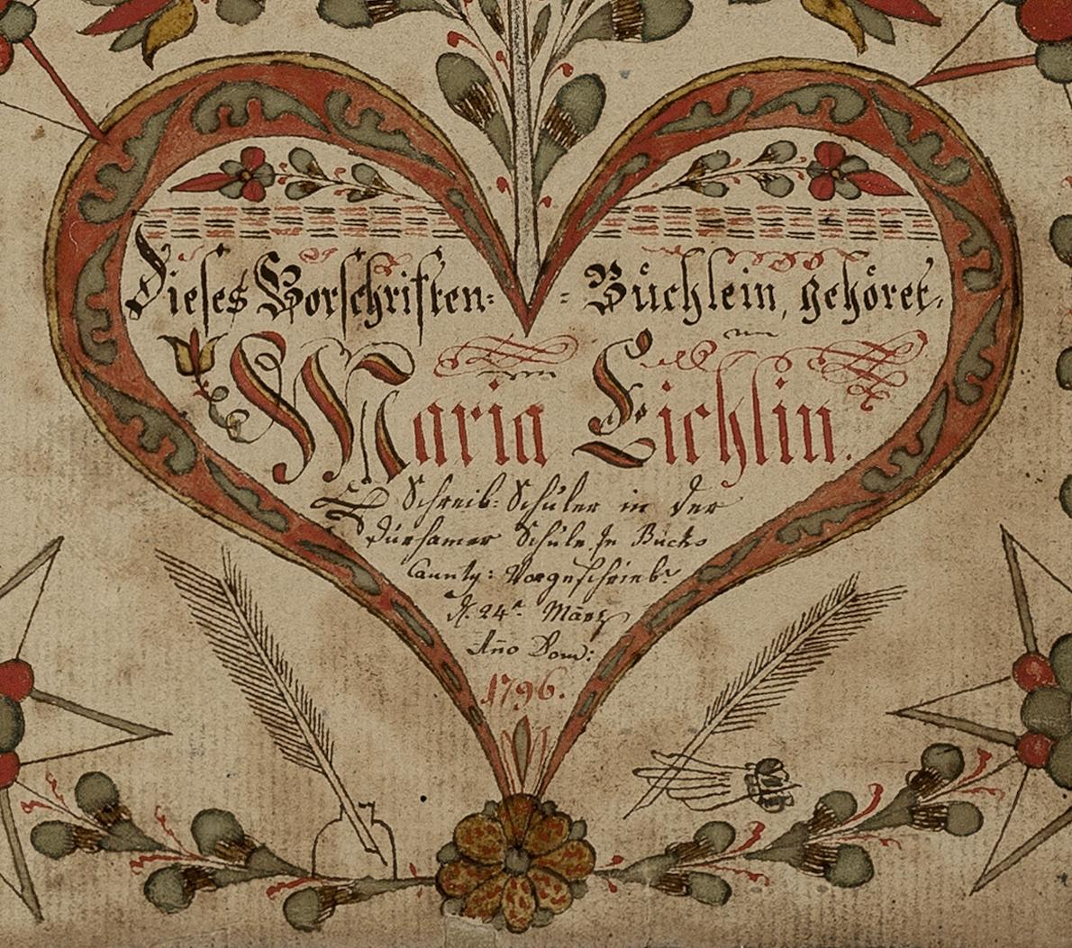 1960.0347 A Fraktur, detail 1