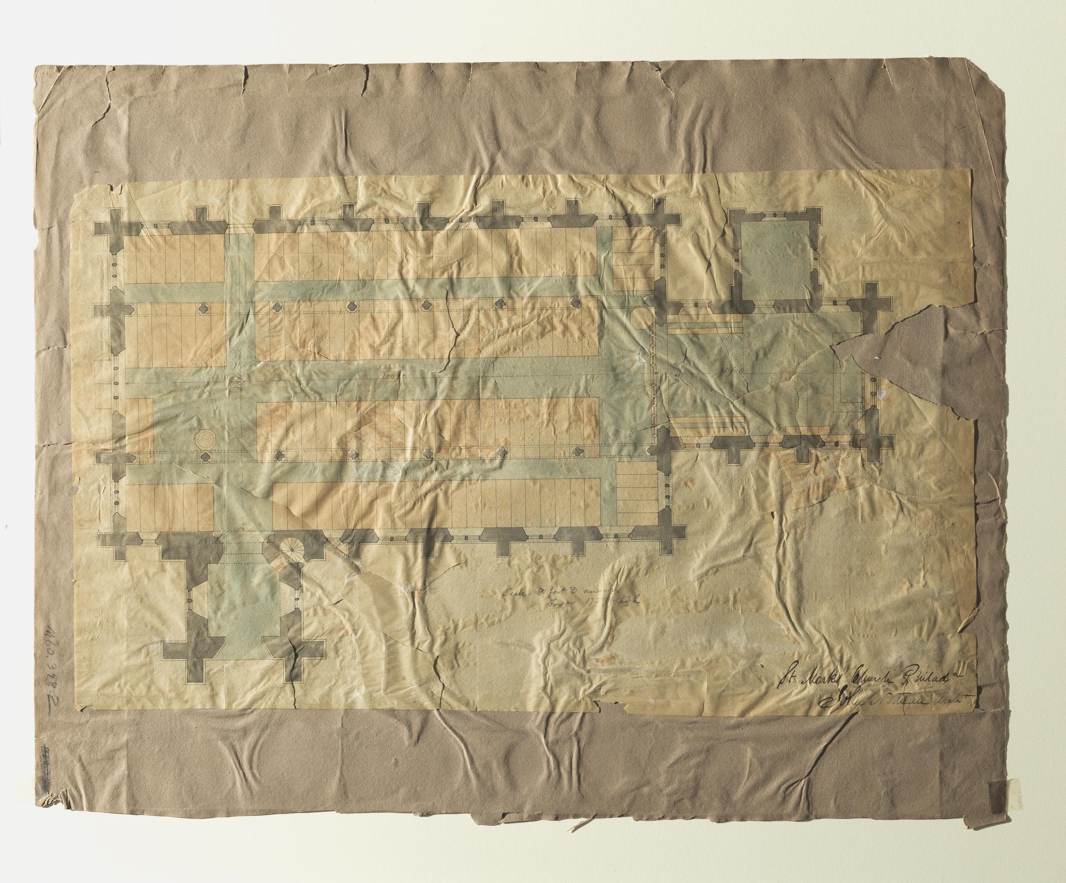 1960.0348.002 Drawing, view 1, raking light