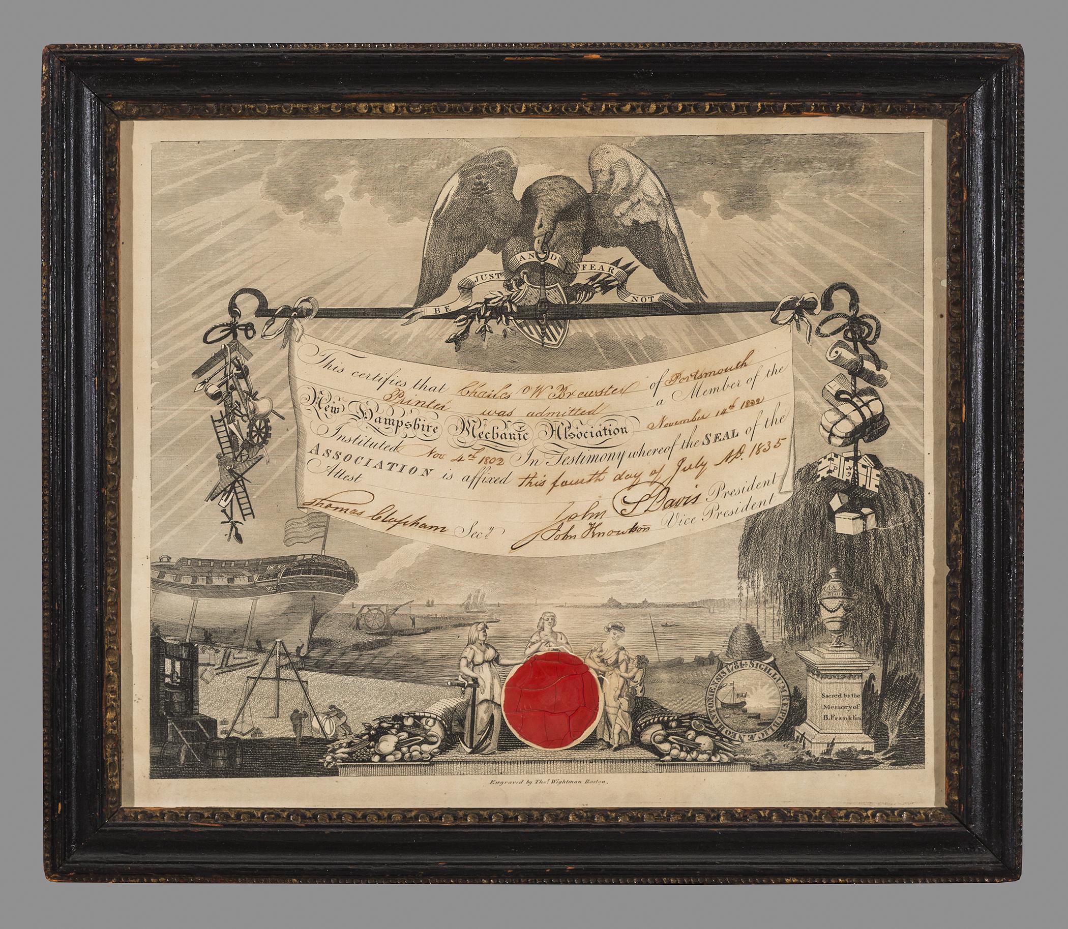 1960.0358.005 A Certificate, B Frame, view 1