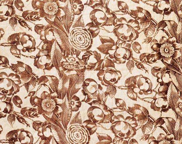 T1184 textile, printed design repeat
