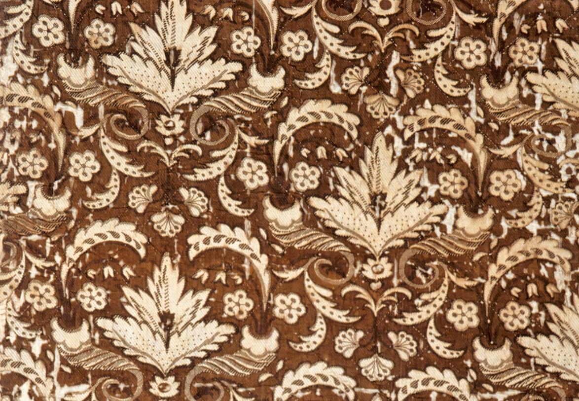 T1185 textile, printed design repeat