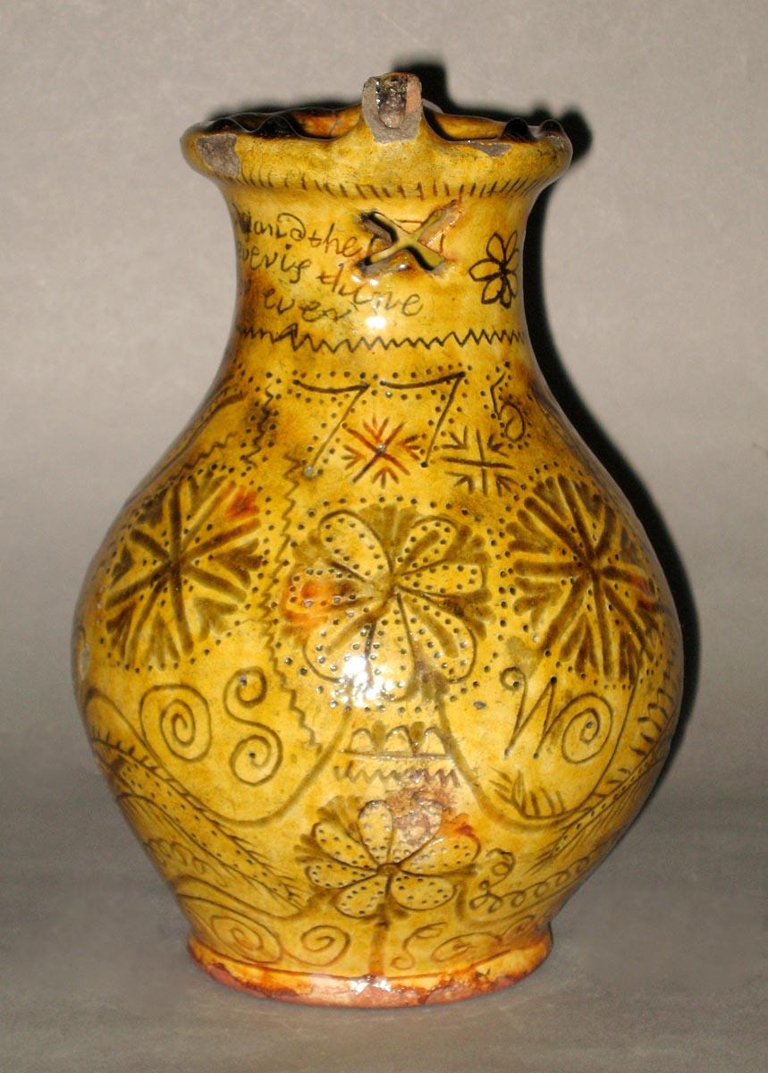 1960.0620 Slipware puzzle jug side 2