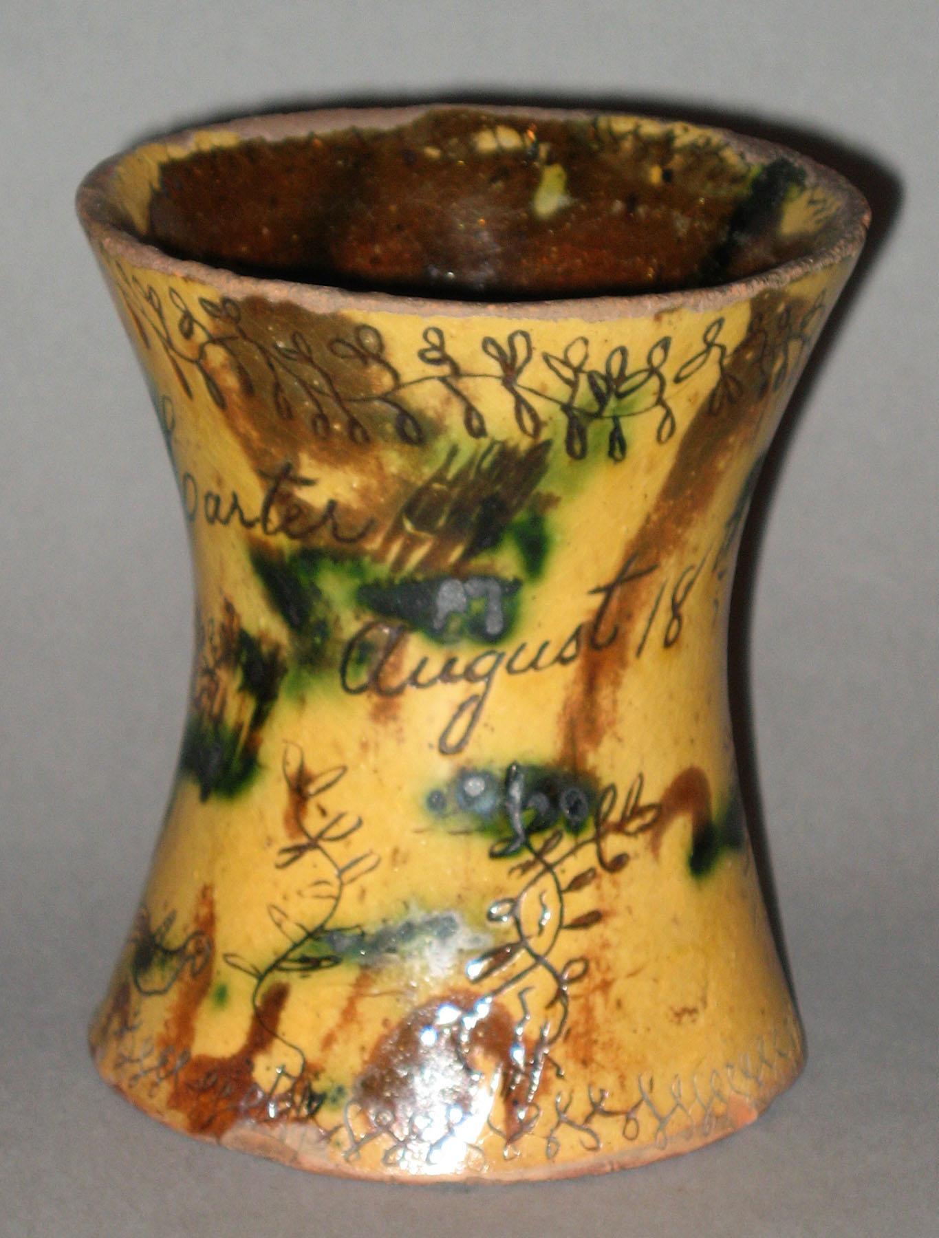 1960.0622 PA sgraffito 1827 vase (date side)