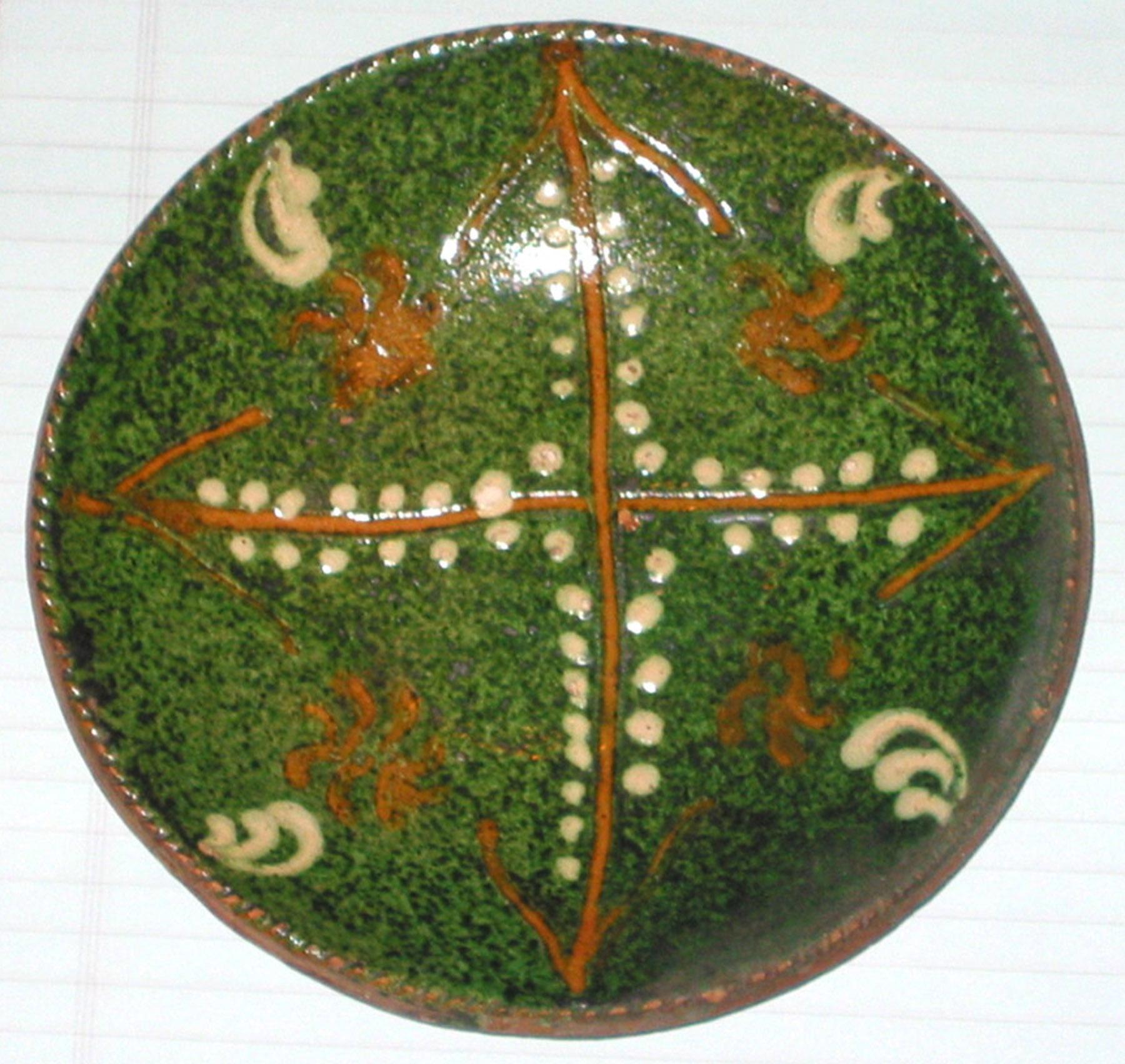 1960.0628 Green slipware dish