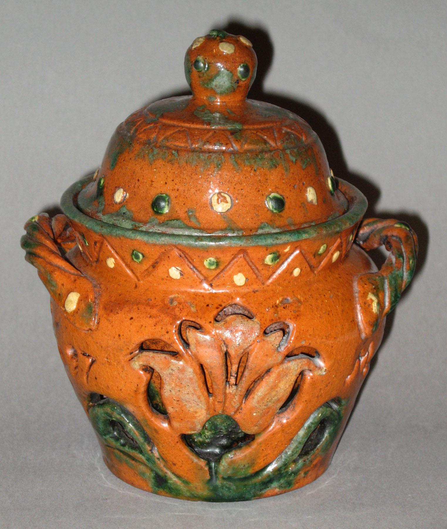 1960.0630 A, B Redware 1797 jar