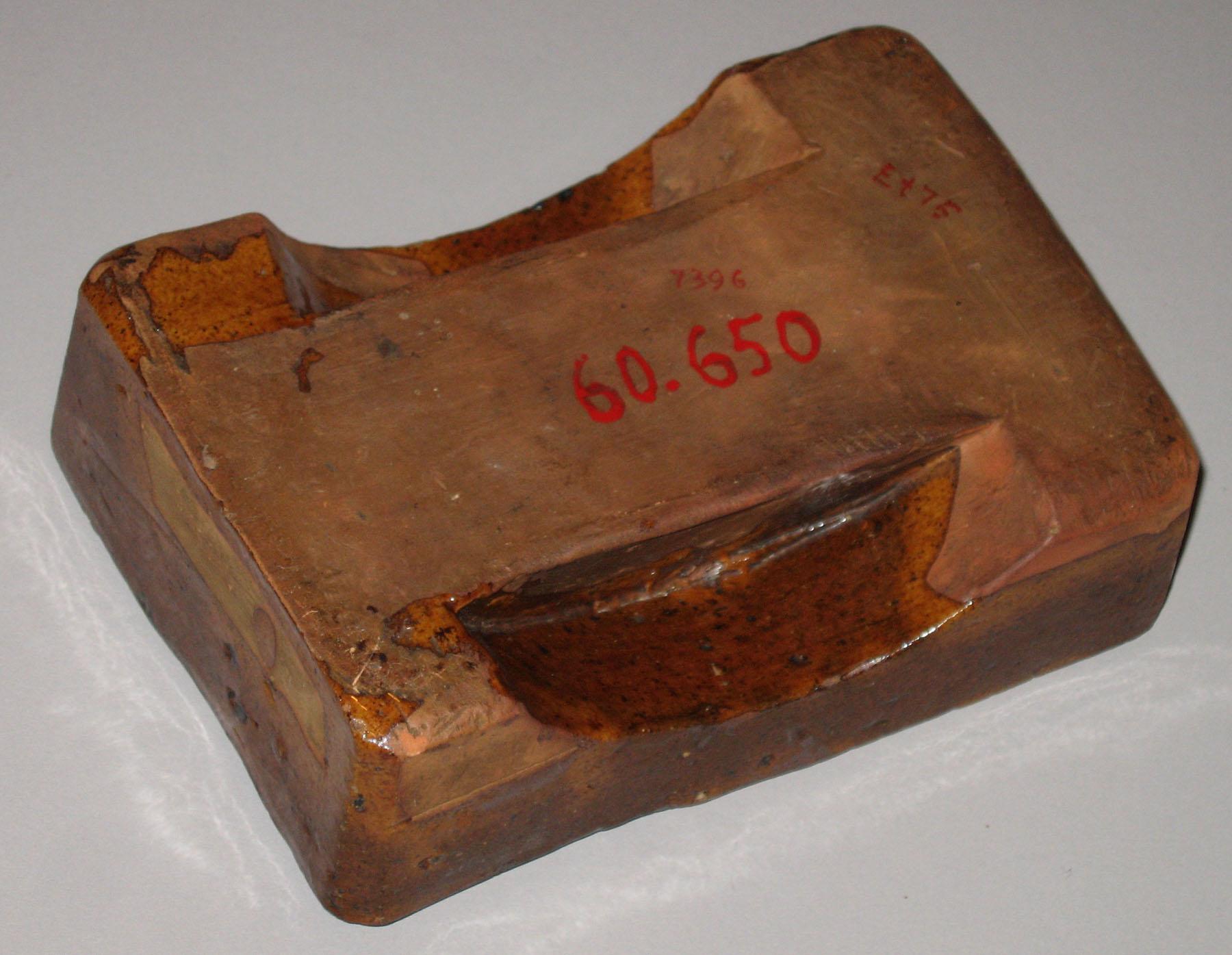 1960.0650 Redware mold (bottom)