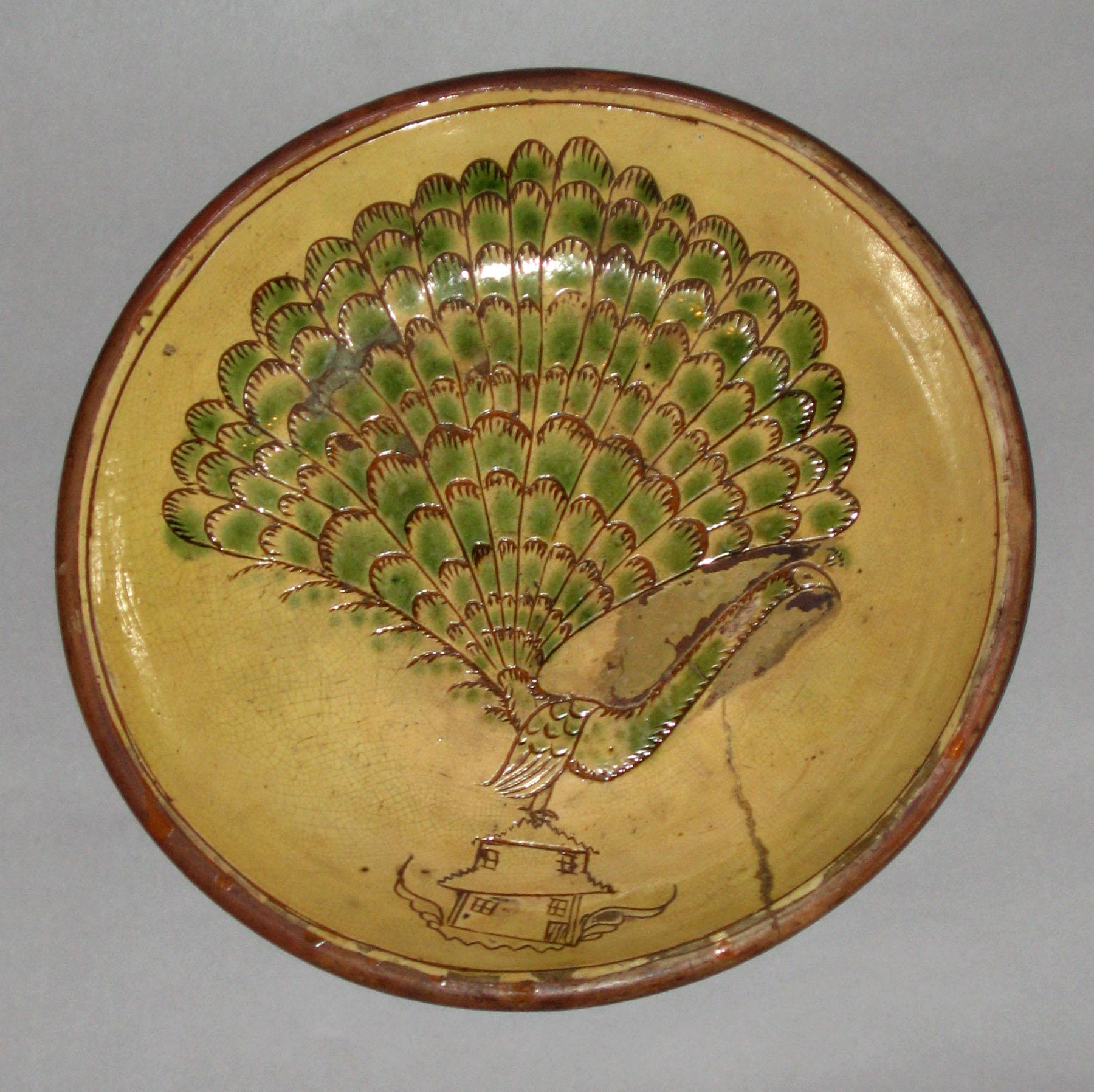 1960.0657 PA sgraffito slipware dish