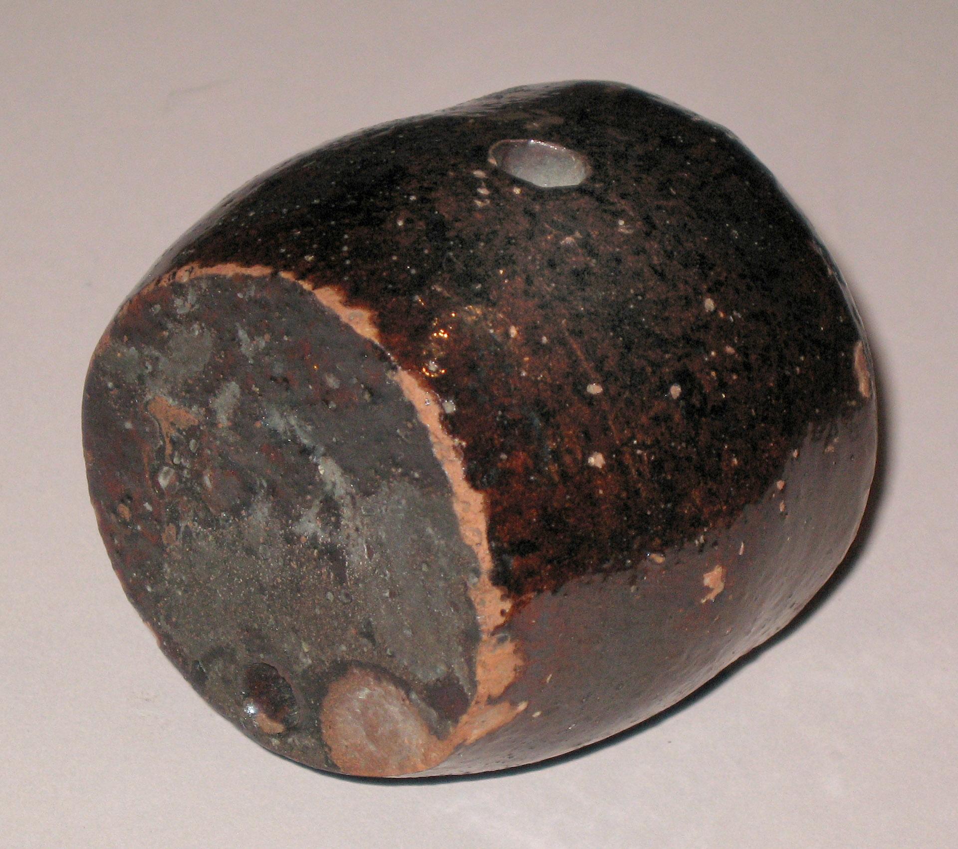 1960.0684 Redware slip cup or trailer