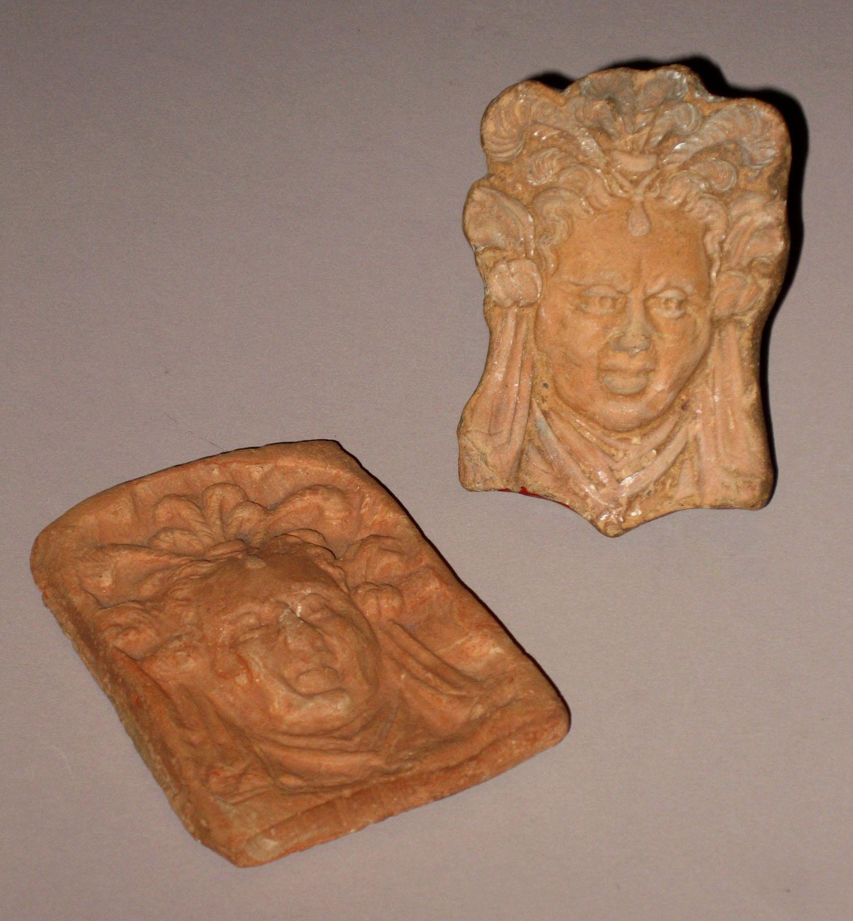 1960.0686; 1960.0685 Redware face molds