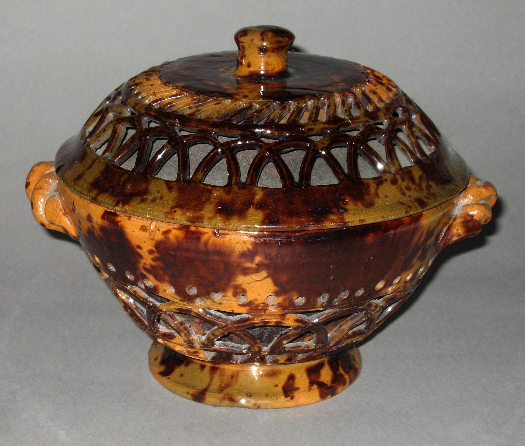 1960.0689 A, B Earthenware double-wall bowl
