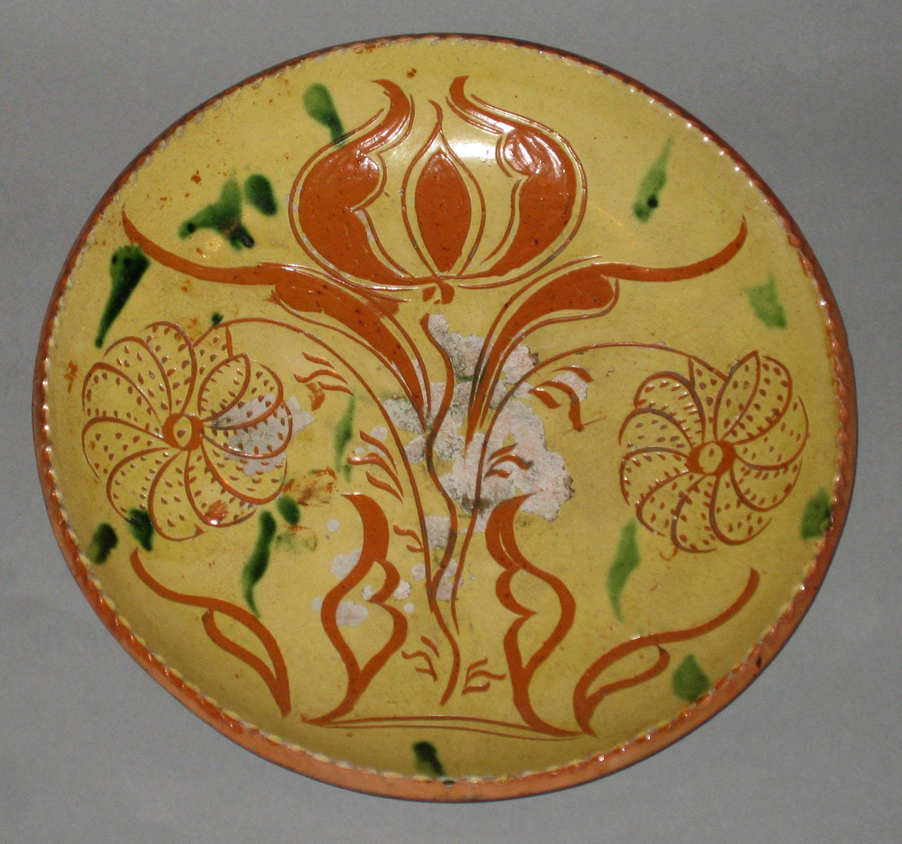 1960.0692 PA Sgraffito dish