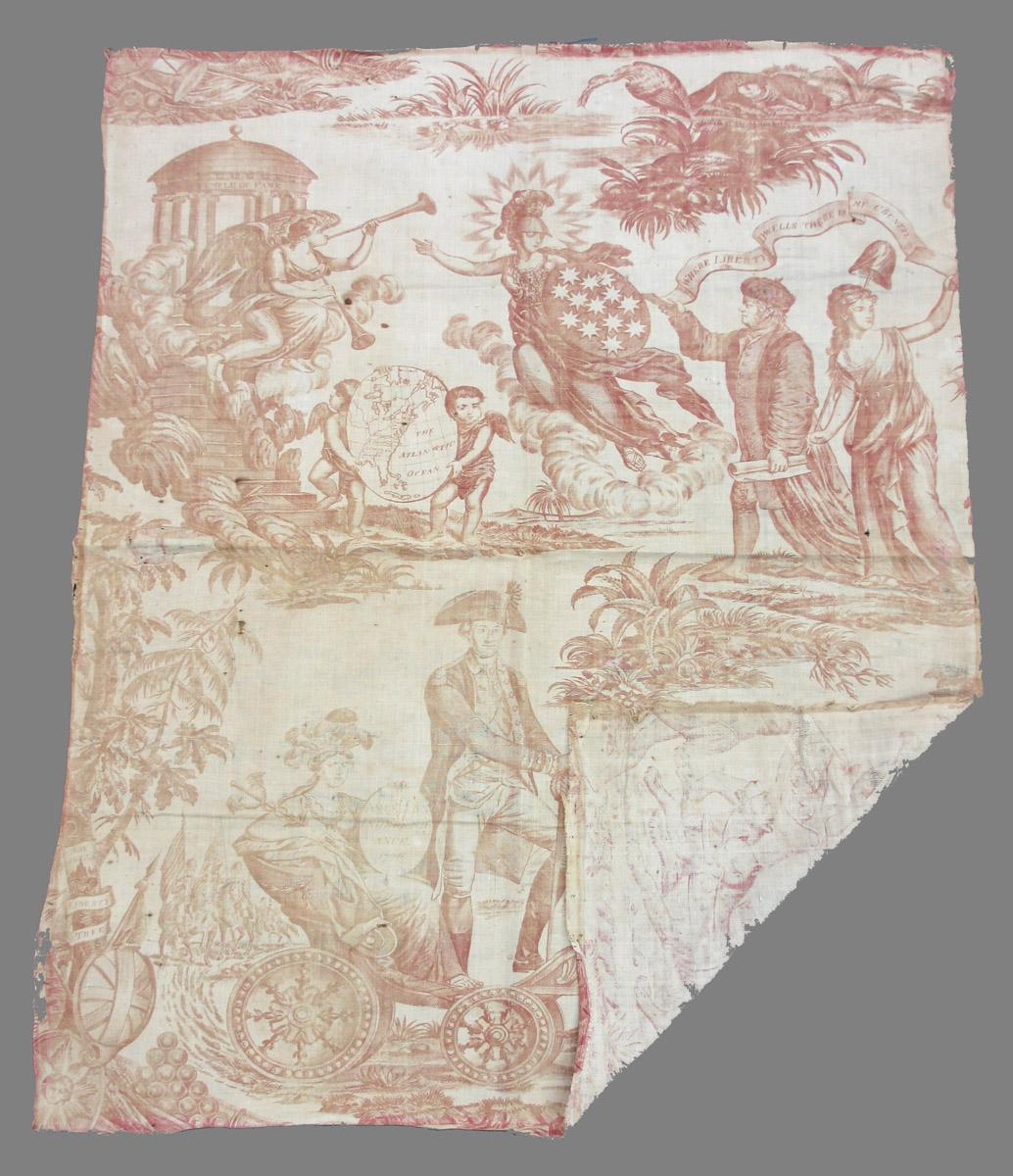 1954.0085 Textile, printed folded corner
