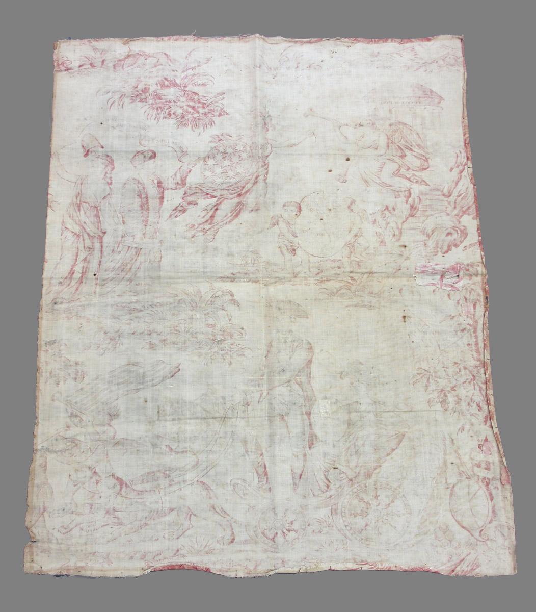 1954.0085 Textile, printed reverse