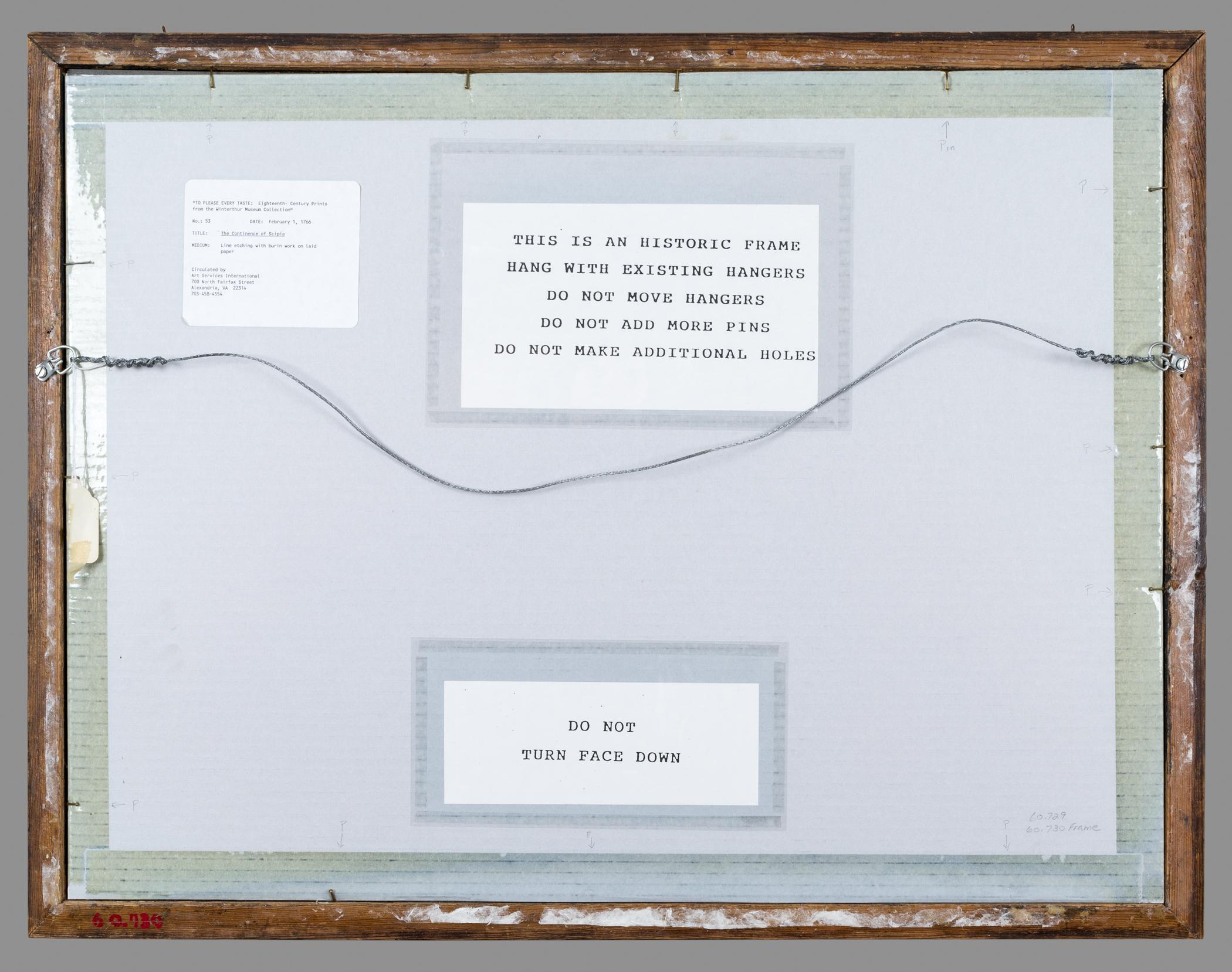 1960.0730 Frame, reverse
