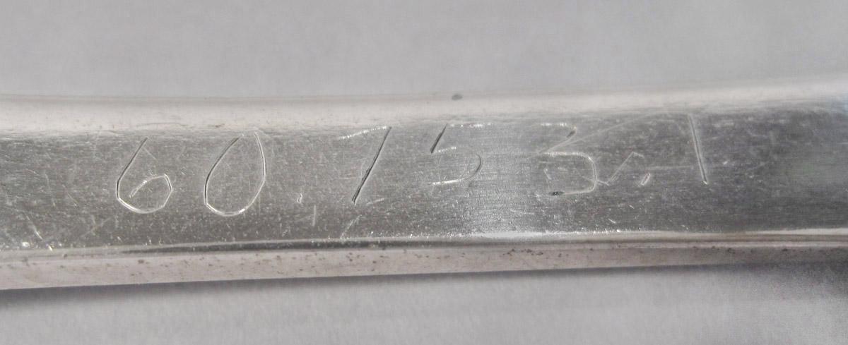1960.0753.001 Fork, inscription