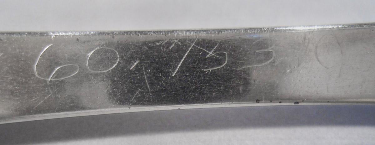 1960.0753.010 Fork, inscription