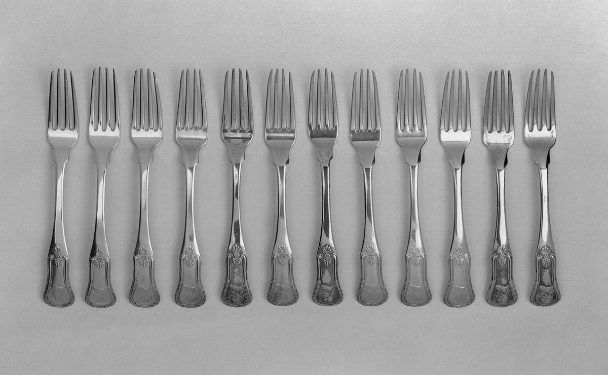 1960.0753.001-.012 Silver forks (view 4)