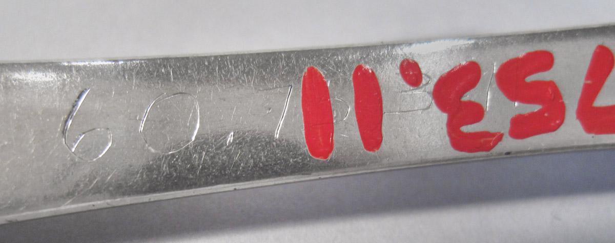 1960.0753.011 Fork, inscription