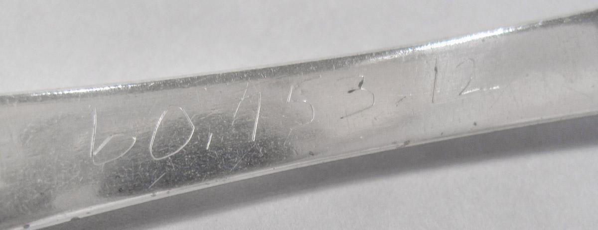 1960.0753.012 Fork, inscription