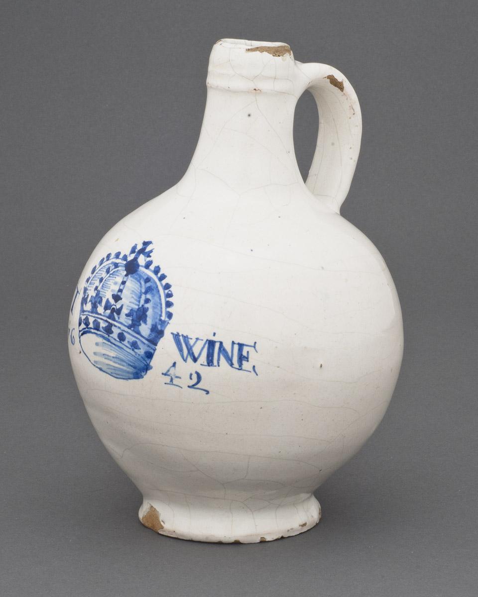 1960.0759 Delftware bottle or jug