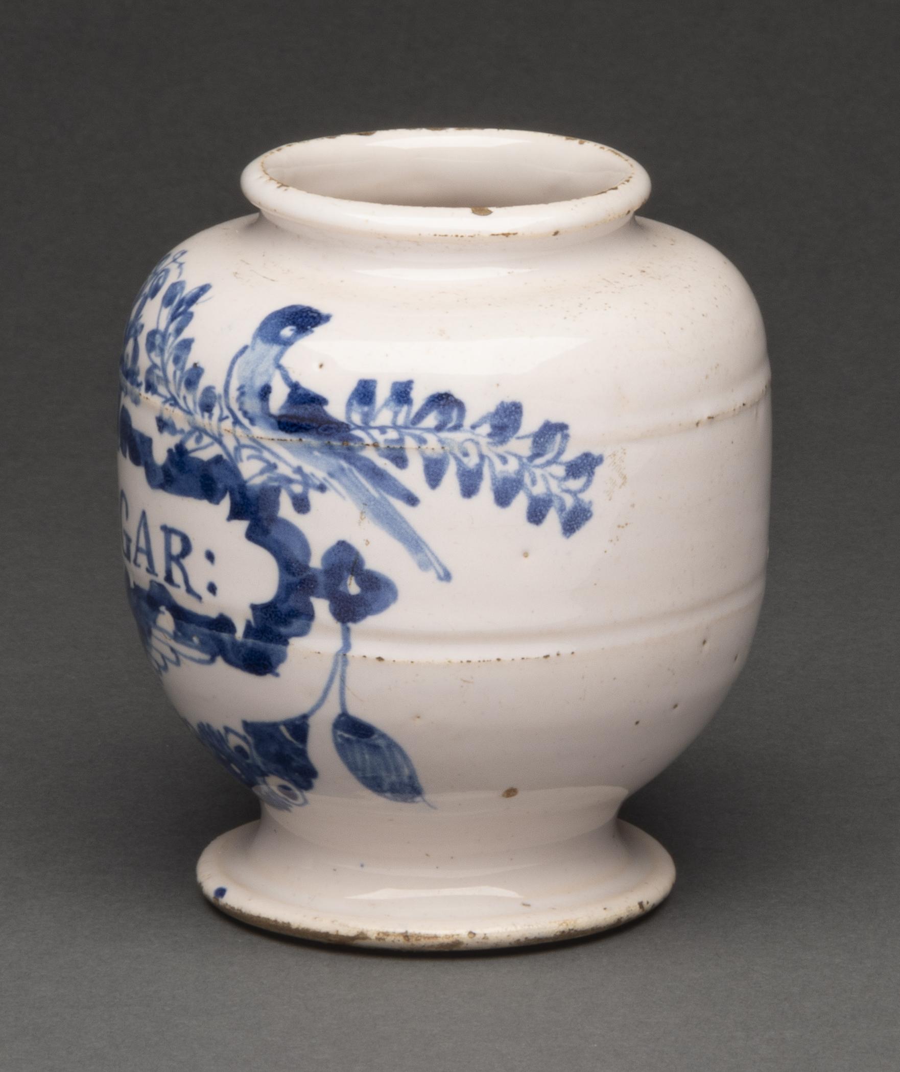 1960.0762 Apothecary pot or jar, view 2