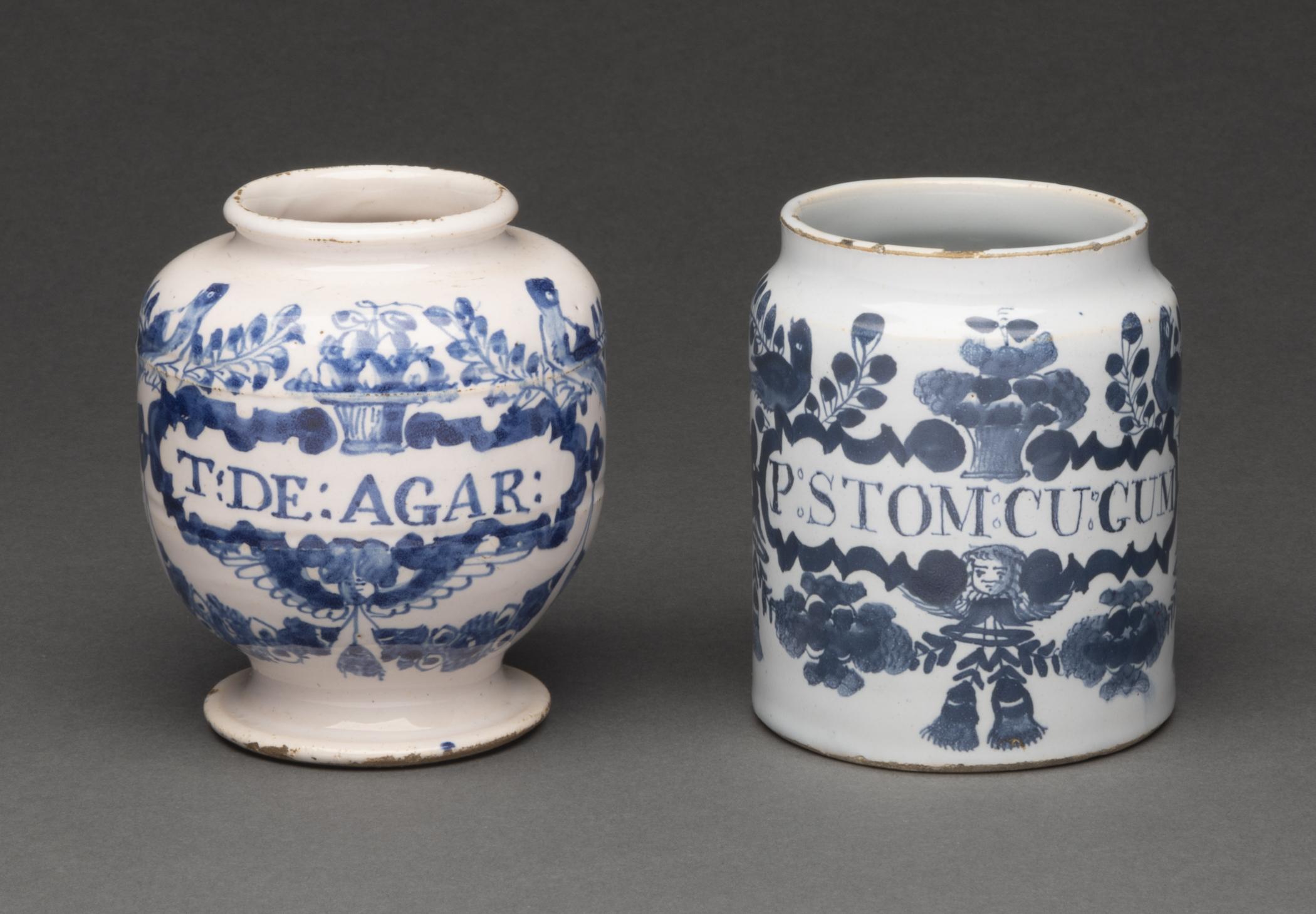 1960.0762 Apothecary pot or jar, 1962.0673 Apothecary pot or jar, view 1