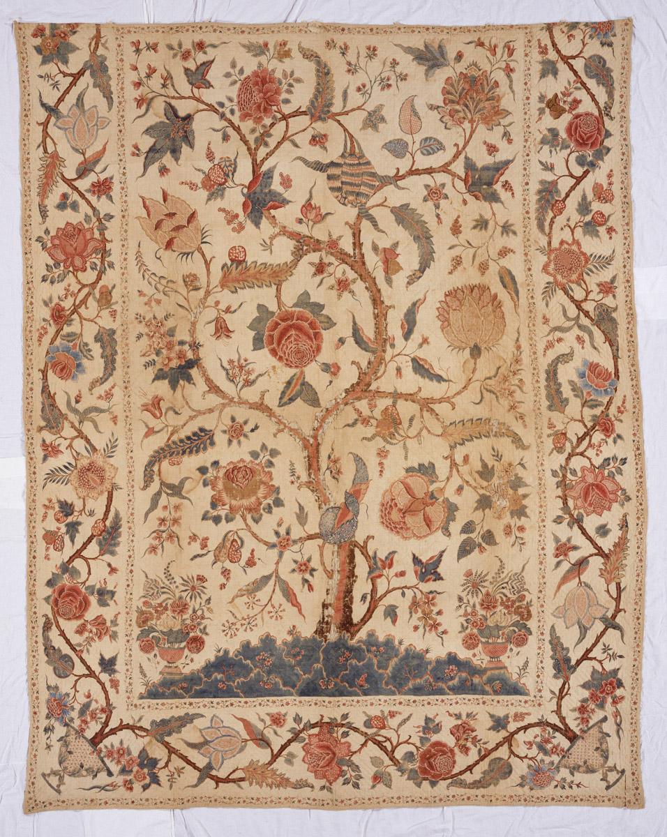 1960.0780 Quilt, Wholecloth quilted Palampore