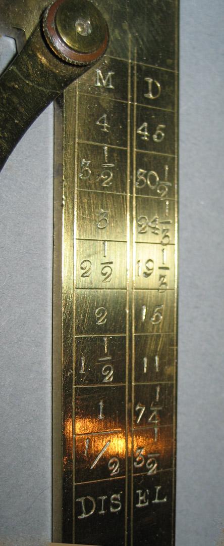 1960.1009 Gunner's Quadrant (detail 2)
