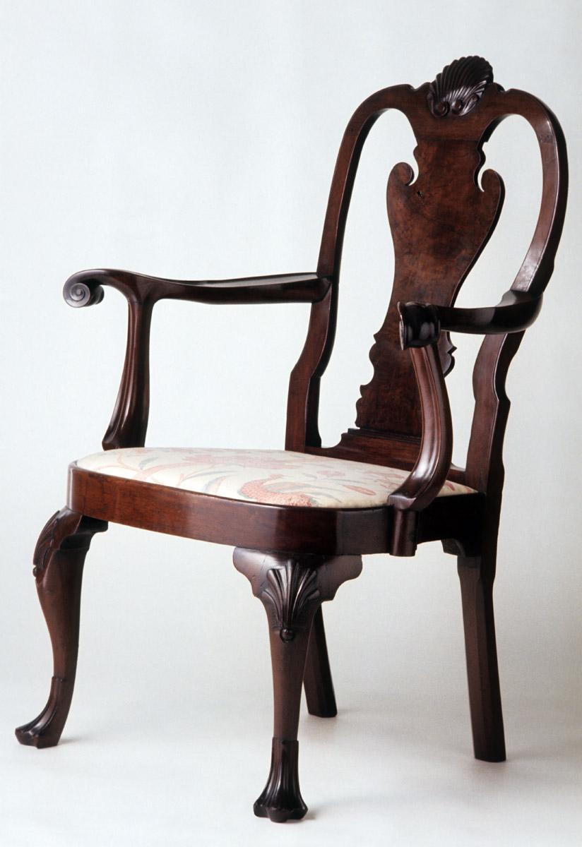 1960.1038 Chair, Armchair (previous upholstery)