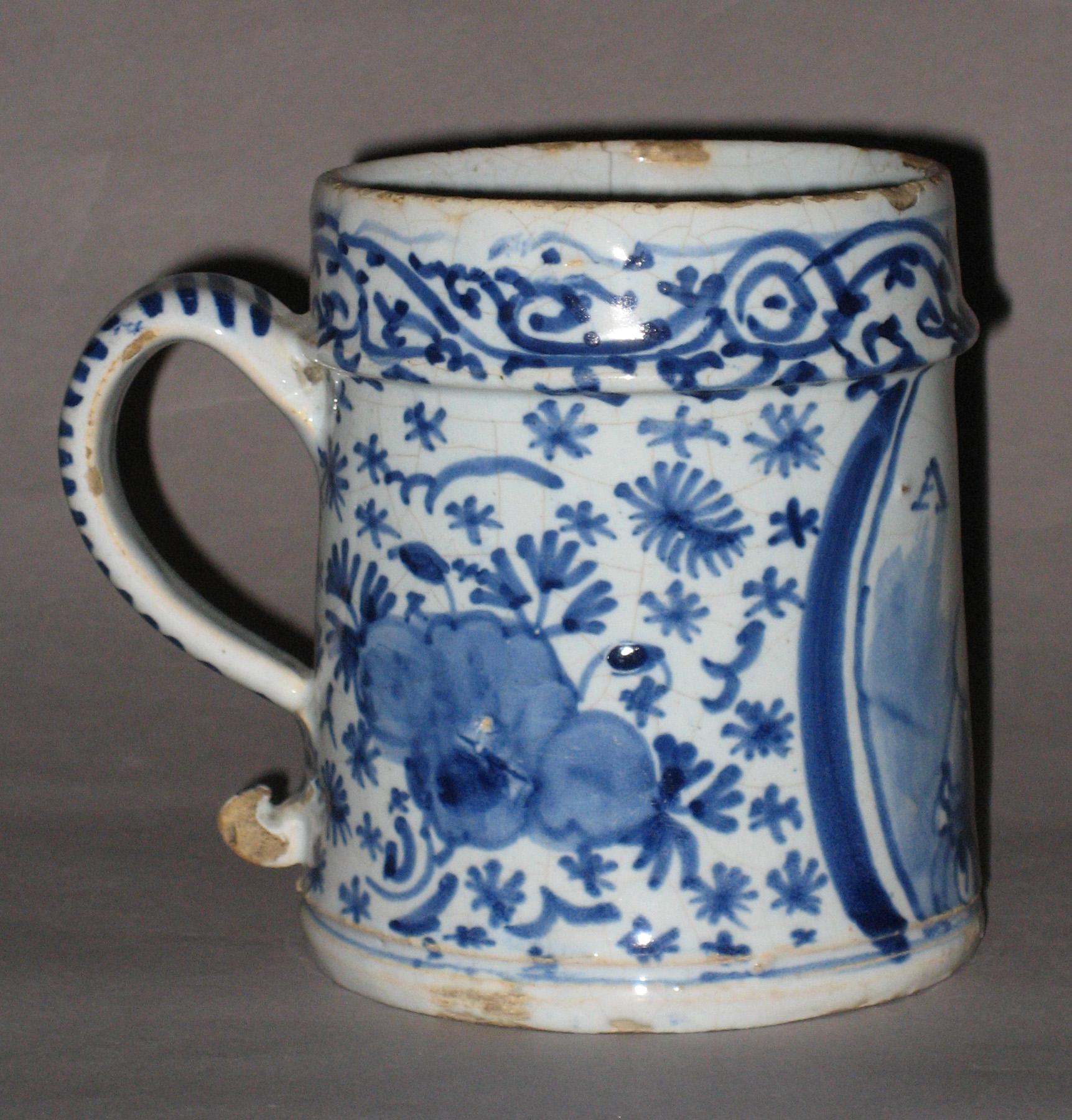 1954.0098 Delftware Queen Anne mug (profile)