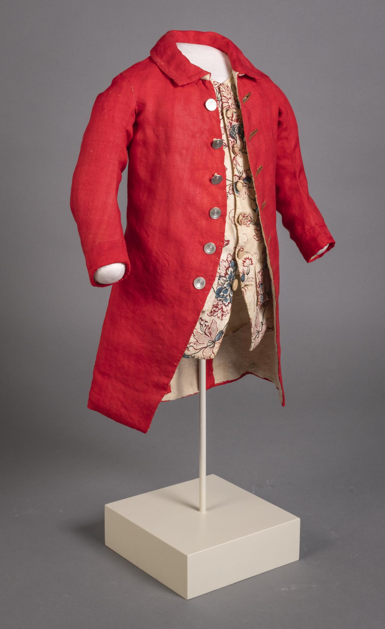 1958.0123.001 Coat, 1960.1043 A, B Waistcoat, view 2
