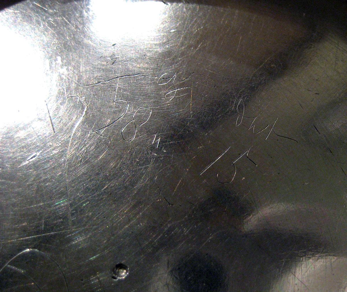 1960.1048 Silver Coffee Pot inscription 2