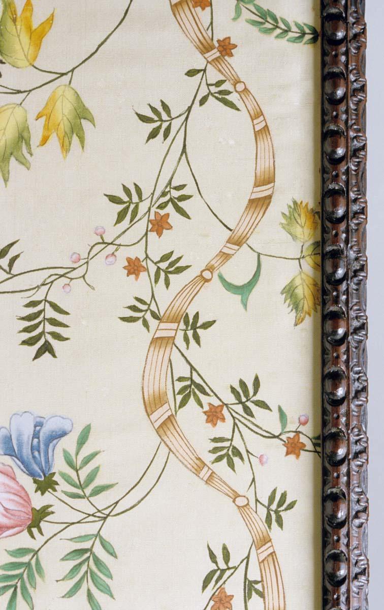1960.1065 A, B Fire Screen, Pole Screen, detail 2