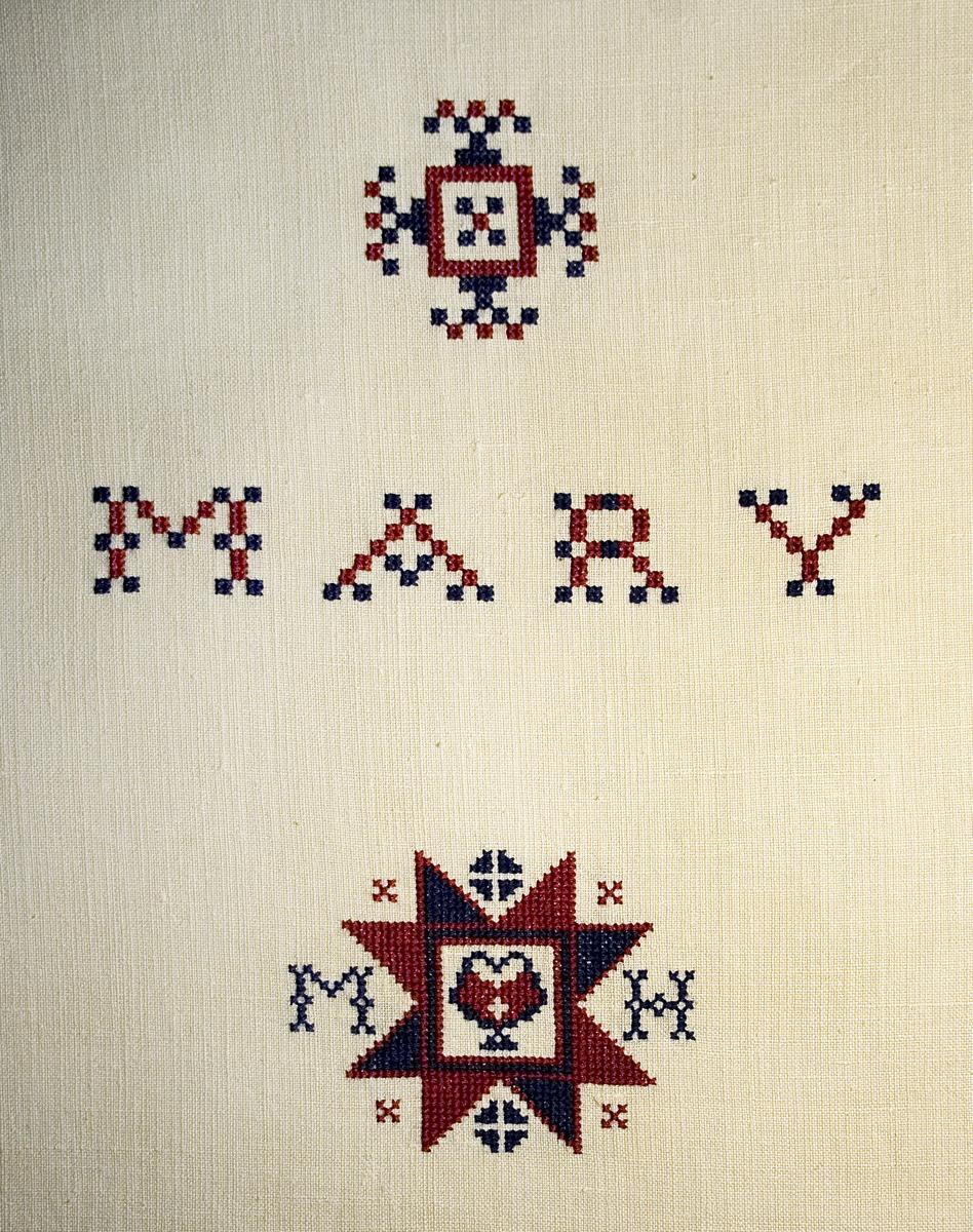 1960.1121 Bed Sheet, Detail-Mary
