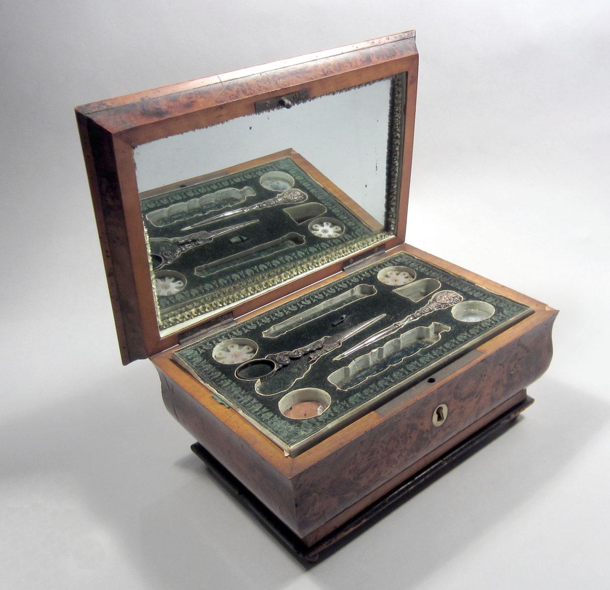 1960.1144 A-B, D-G Sewing box and contents