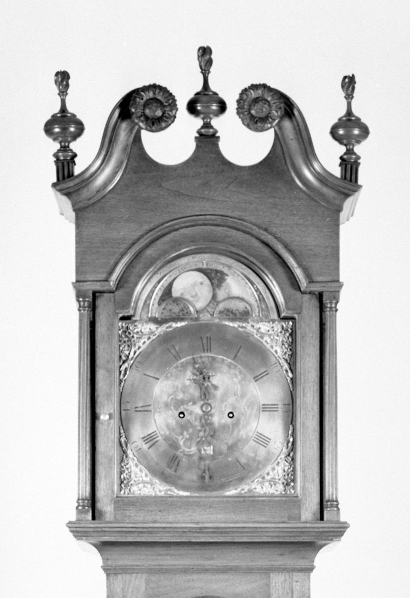 1960.1149 Clock, Tall clock (detail)