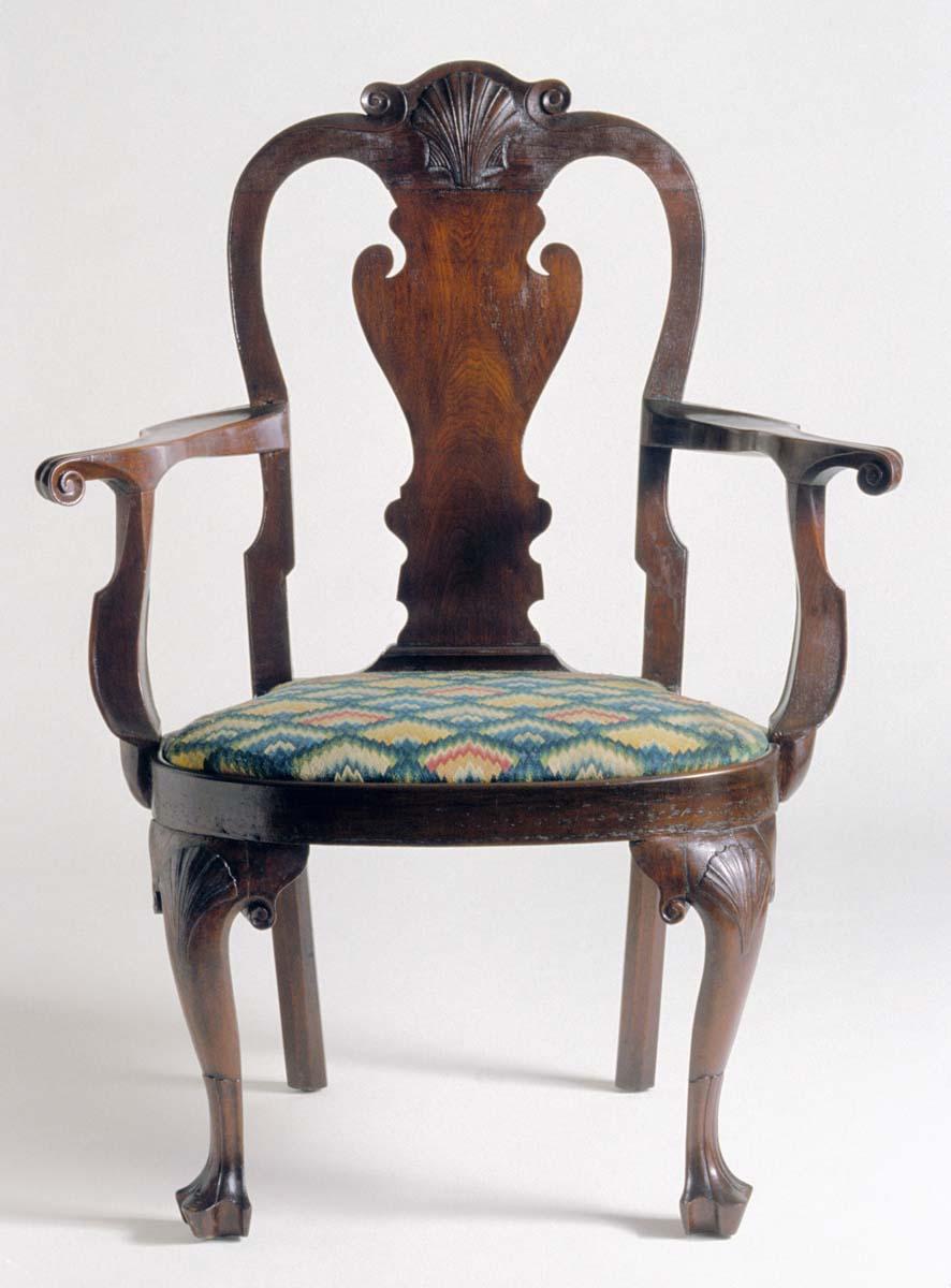1960.1172 Chair, Armchair, view 1