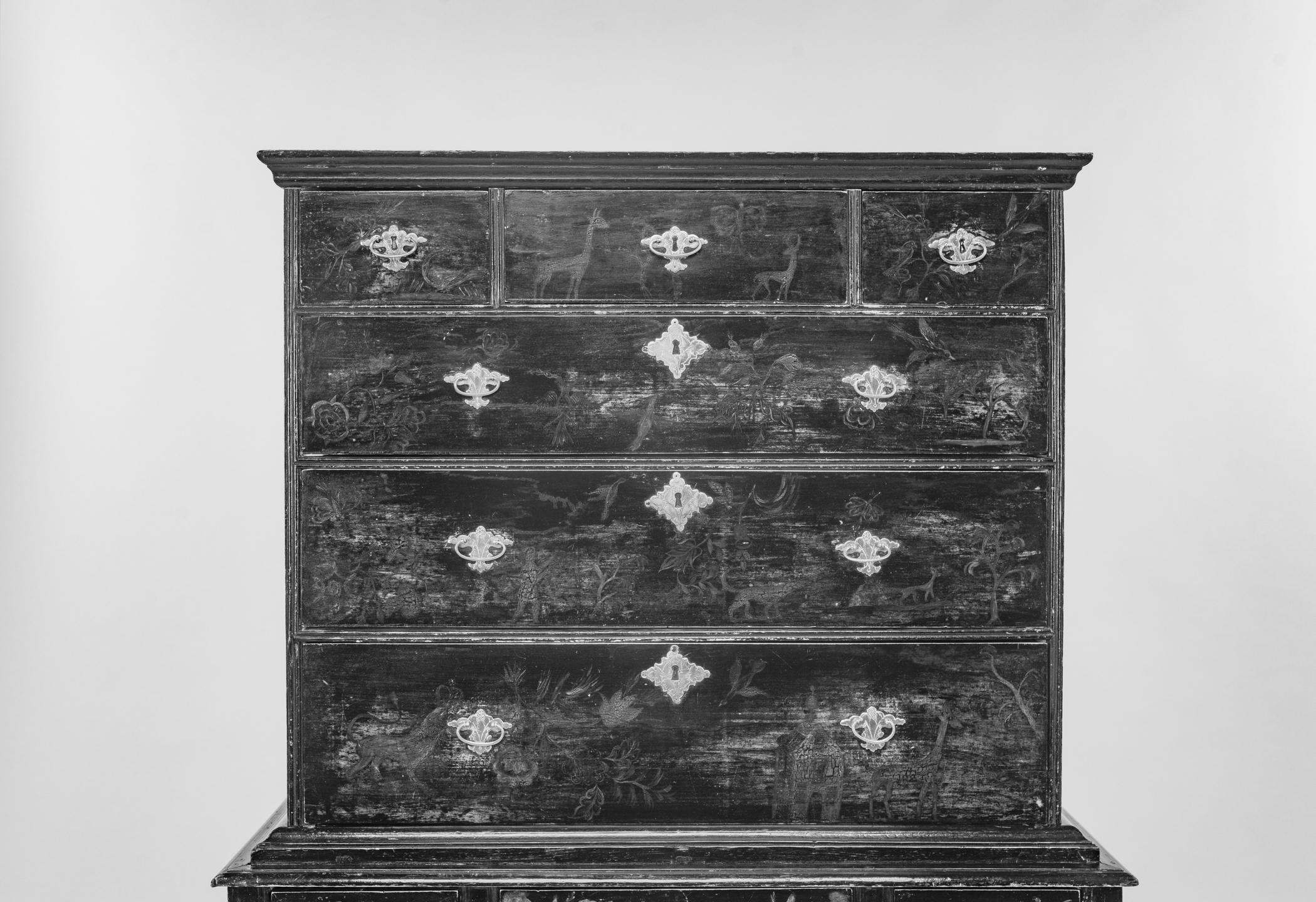 1954.0507 Chest of drawers, view 1, infrared reflectography