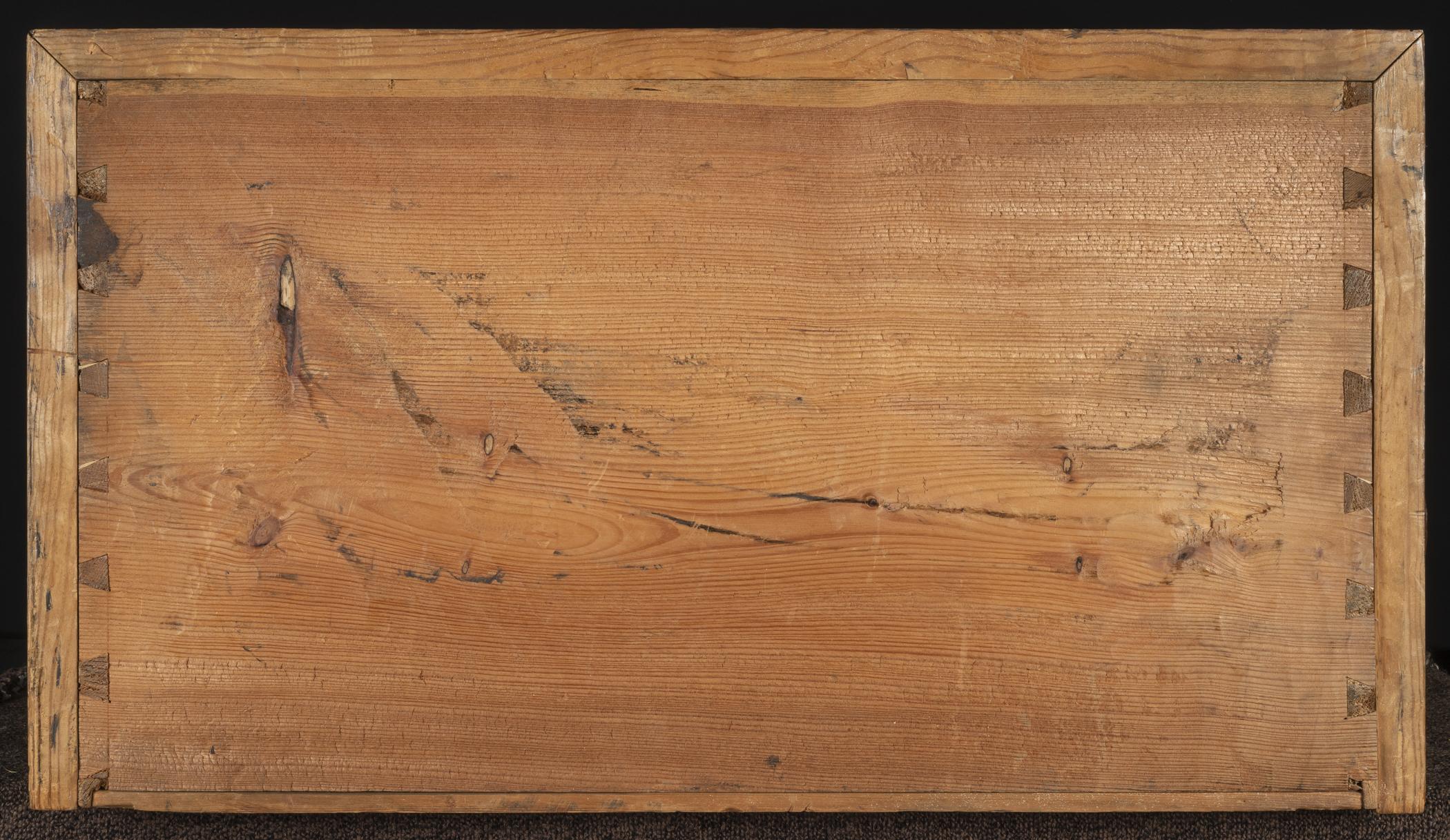 1954.0507 Chest of drawers, upper case, view 2, bottom