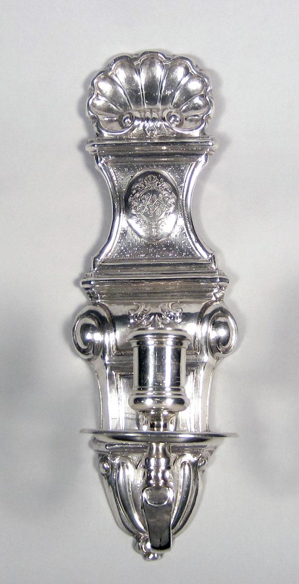 1960.1190.001 Silver Sconce front view
