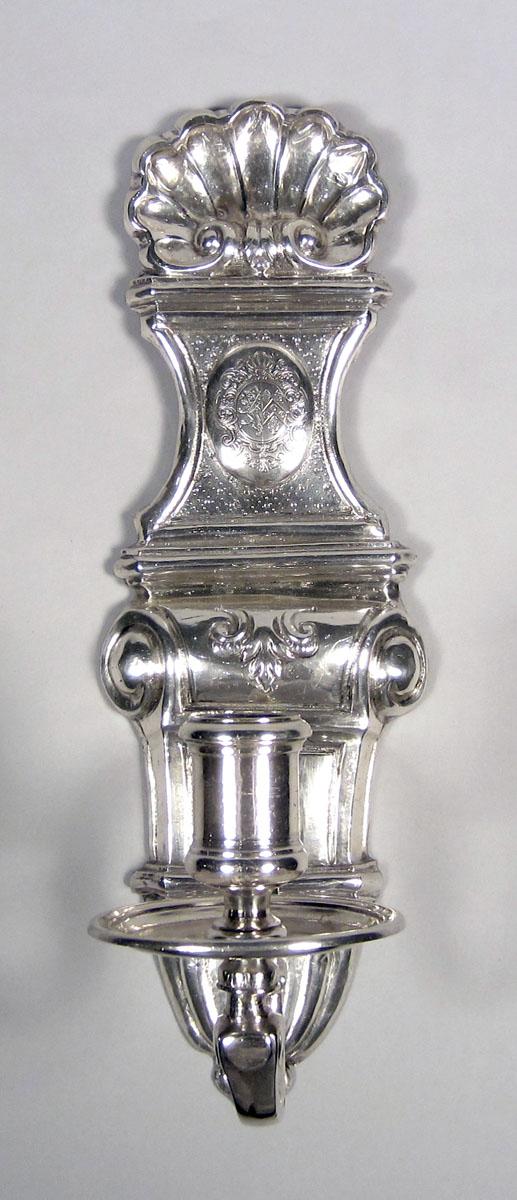 1960.1190.002 Silver Sconce front view
