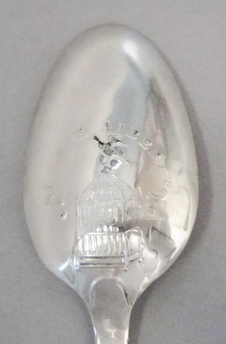 1960.1202.001 Spoon, inscription and drop decoration