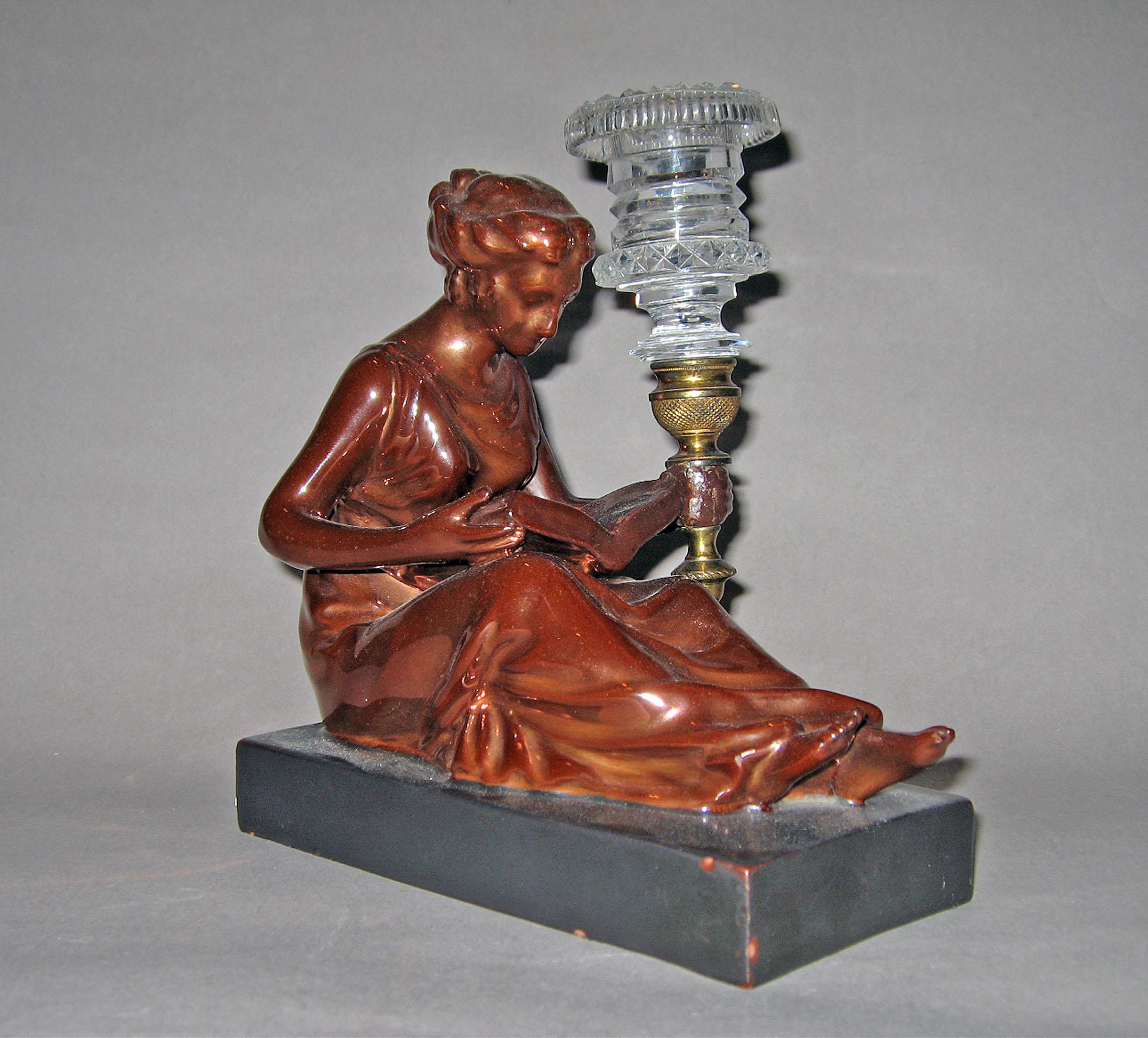 1960.1216 Lusterware candlestick-figure