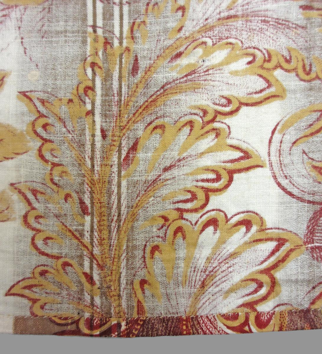 1961.0004.007 textile, printed reverse detail 2