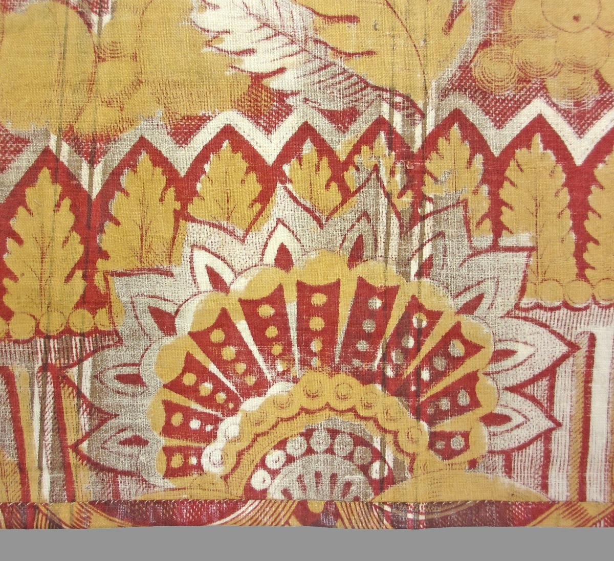 1961.0004.007 textile, printed reverse detail 1