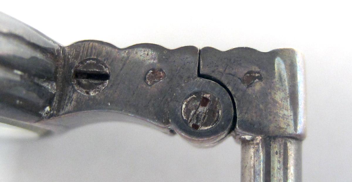 1961.0008 Silver and Glass Magnifying glass possible marks 4 and 5