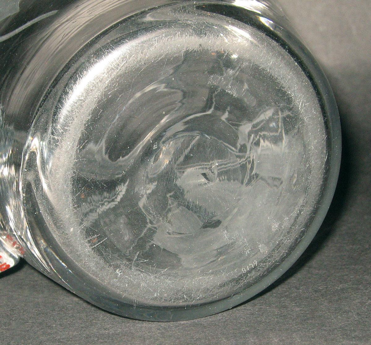 1961.0018 Glass jug (underside)