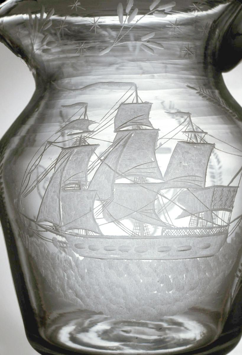 1961.0018 Glass jug (detail 2)